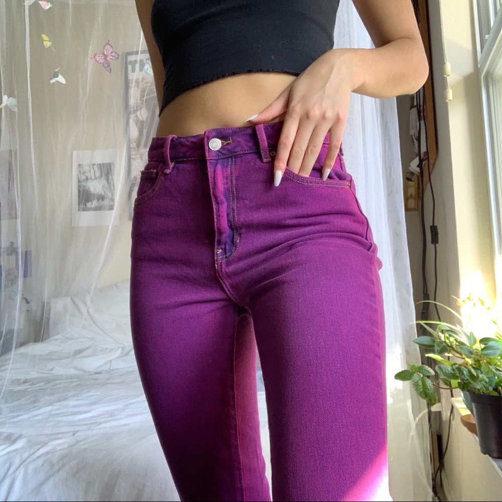 Purple pacsun mom jeans